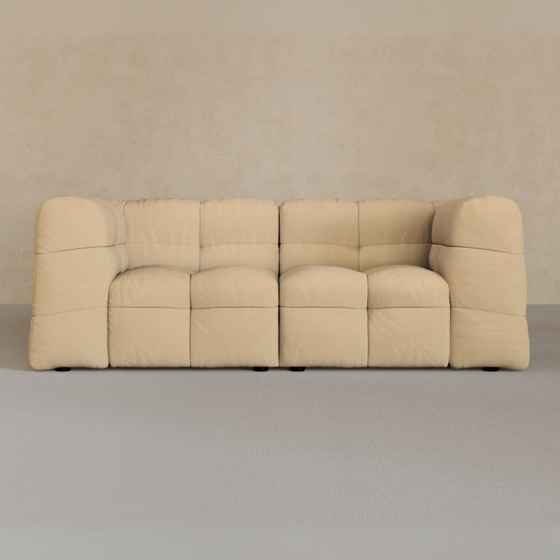 2 seater-Linen Blend-fawn