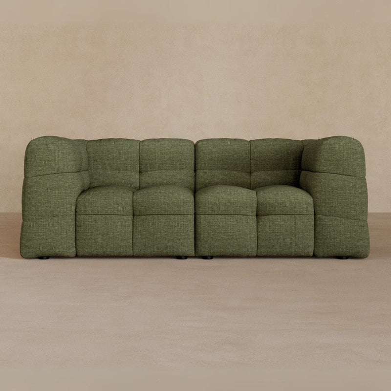 2 seater-Linen Blend-olive