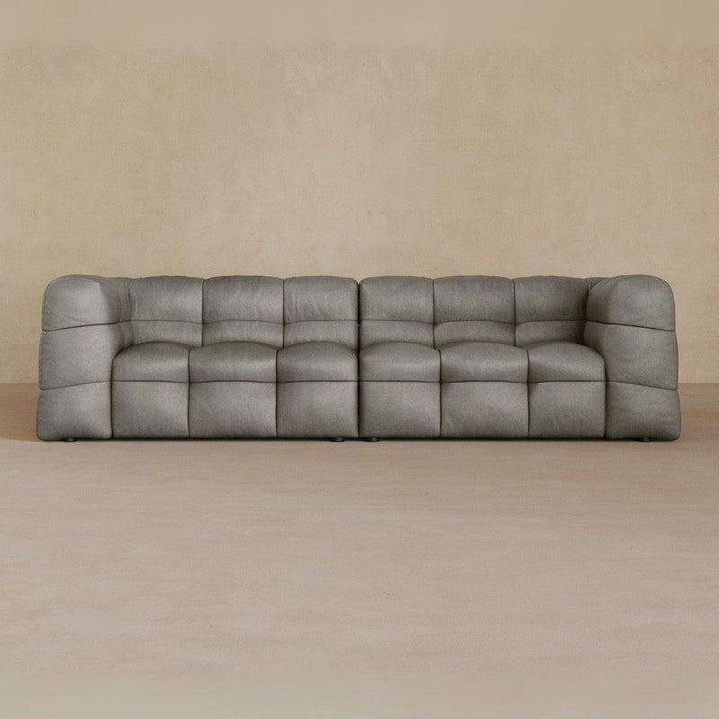 3 Seater-Top Grain Leather-Greige