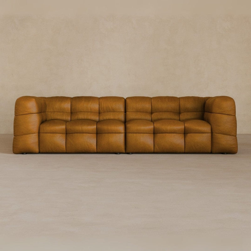 3 seater-Full Grain Leather-camel