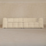 3 seater-Full Grain Leather-linen
