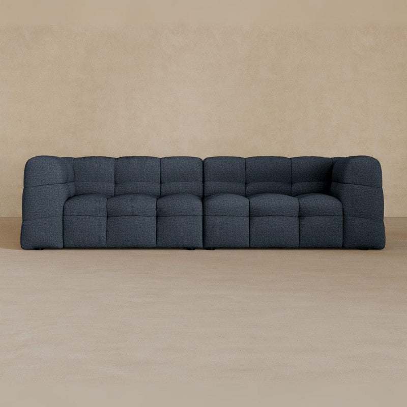 3 seater-Linen Blend-navy
