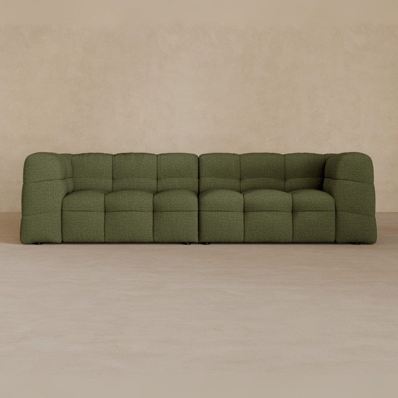 3 seater-Linen Blend-olive