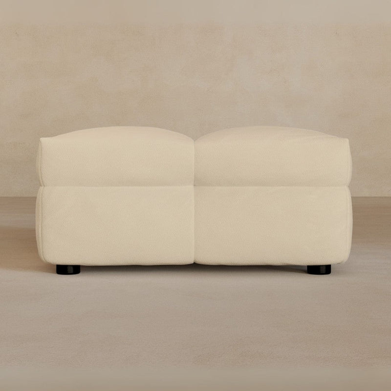 Ottoman-Full Grain Leather-linen