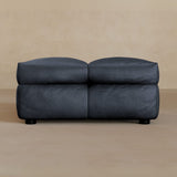 Ottoman-Full Grain Leather-navy