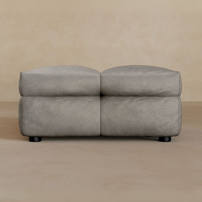 Ottoman-Top Grain Leather-Greige