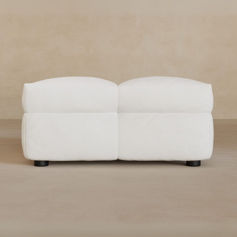 Ottoman-Top Grain Leather-Ivory