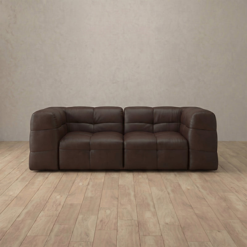 Top Grain Leather::Juna Comfort Sofa 2 Seater Espresso Top Grain Leather v2 8:TGL