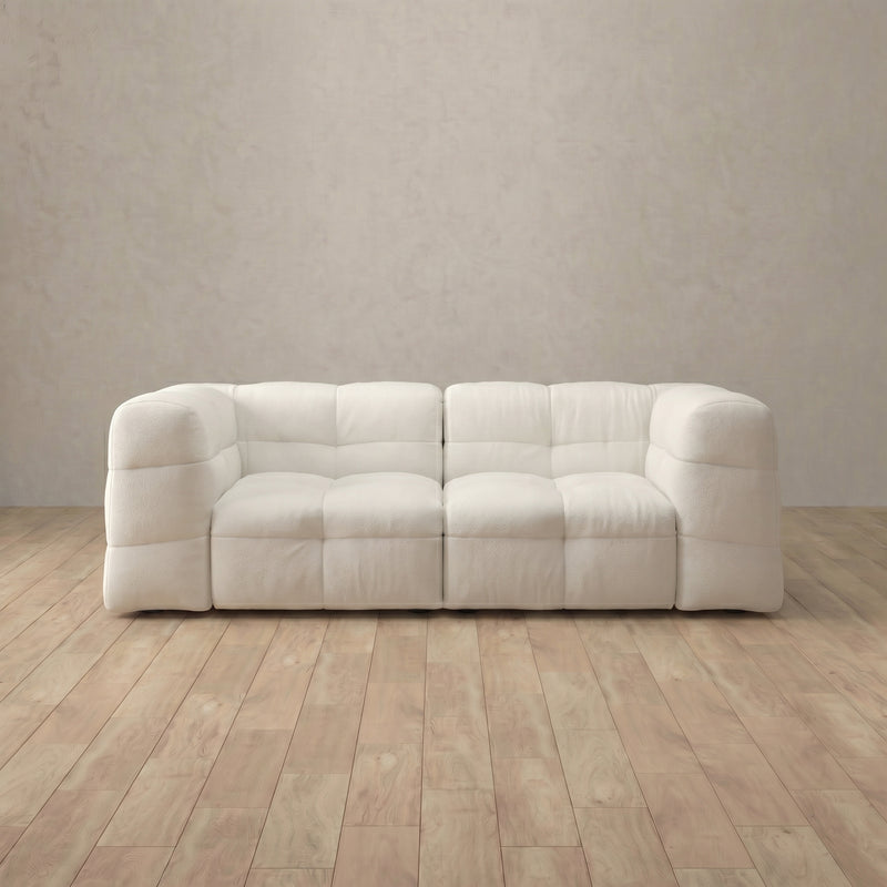Top Grain Leather::Juna Comfort Sofa 2 Seater OffWhite Top Grain Leather 1:TGL