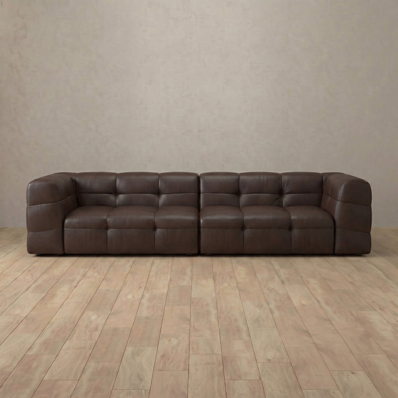 Top Grain Leather::Juna Comfort Sofa 3 Seater  Espresso Top Grain Leather 8:TGL