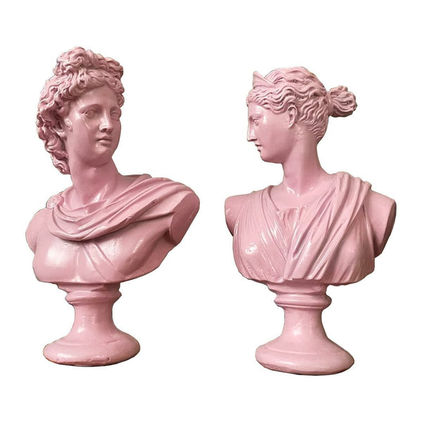 Artemis and Apollo Pink Sculpture