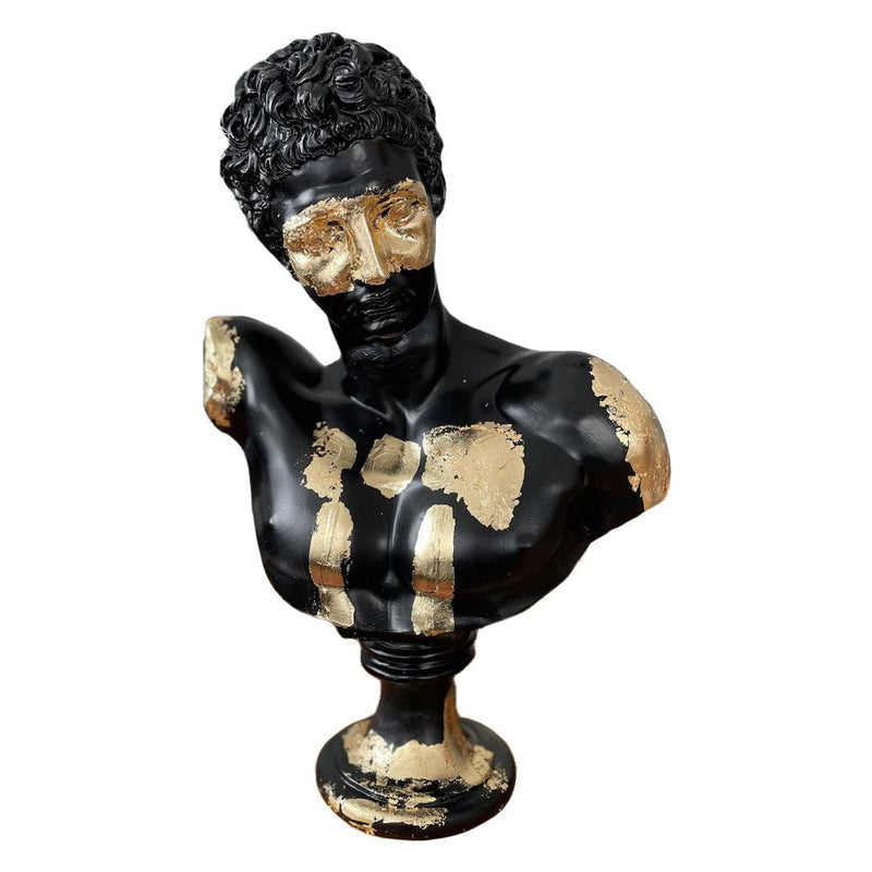 Hermes Black with Gold Sculpture