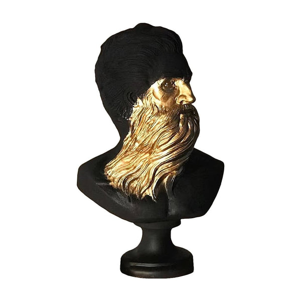 Poseidon Gold in Black Sculpture