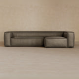 4 Seater left-Full Grain Leather-Stone