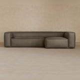4 Seater left-Top Grain Leather-Stone
