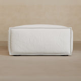 Ottoman-Full Grain Leather-Ivory