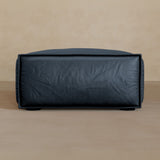 Ottoman-Full Grain Leather-Navy