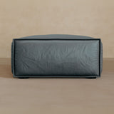 Ottoman-Full Grain Leather-Pewter