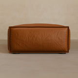 Ottoman-Top Grain Leather-Brandy