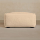 Ottoman-Top Grain Leather-Chalk