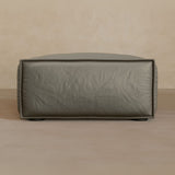 Ottoman-Top Grain Leather-Greige
