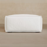 Ottoman-Top Grain Leather-Ivory