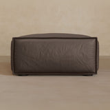 Ottoman-Top Grain Leather-Mink