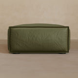 Ottoman-Top Grain Leather-Olive