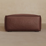 Ottoman-Top Grain Leather-Oxblood