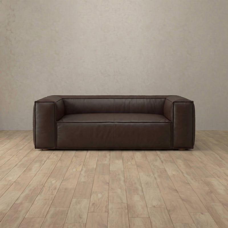 Top Grain Leather::Leather Top Grain Sofa 2 Seater Espresso Top Grain Leather 8:TGL