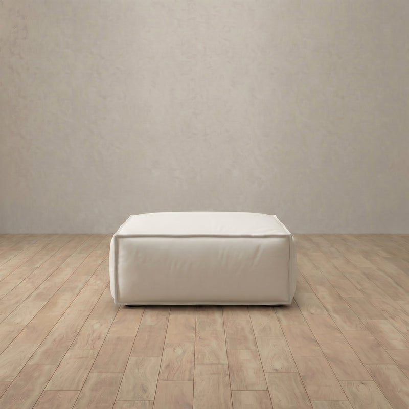 Top Grain Leather::Leather Top Grain Sofa Ottoman OffWhite Top Grain Leather 1:TGL