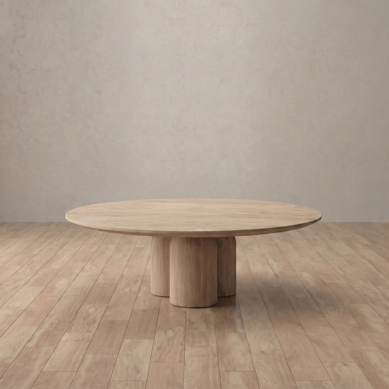 Mary Round Coffee Table — White Oak