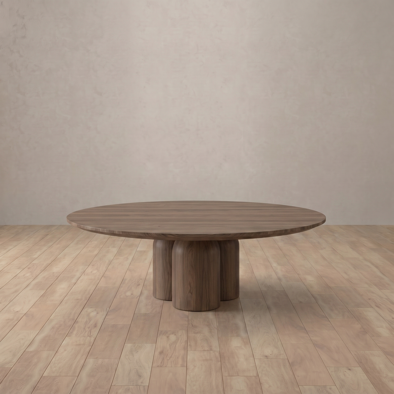 Mary Round Coffee Table — Walnut