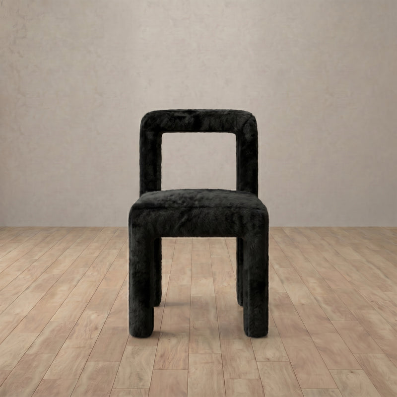 Miro Sheepskin Dining Chair — Smoke