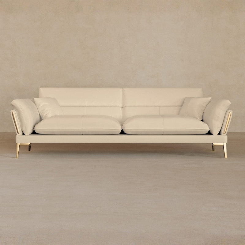 2 Seater-Full Grain Leather-Linen