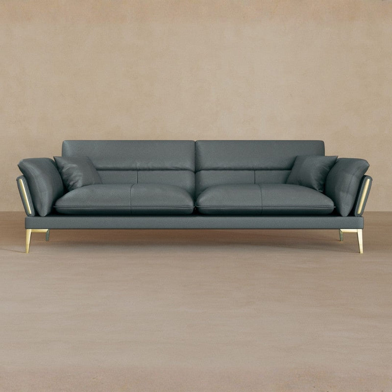 2 Seater-Top Grain Leather-Pewter