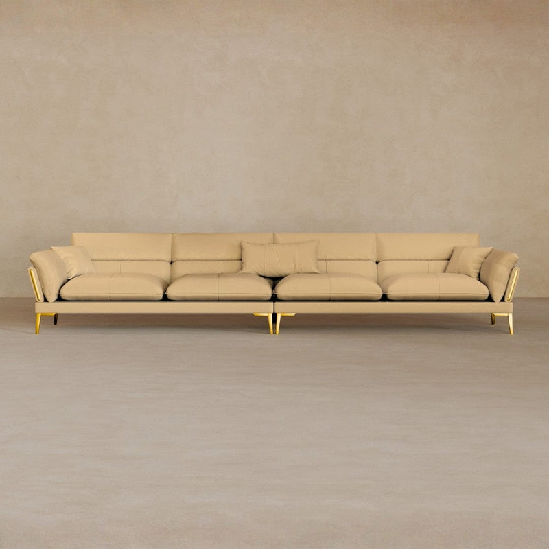 4 Seater-Full Grain Leather-Fawn