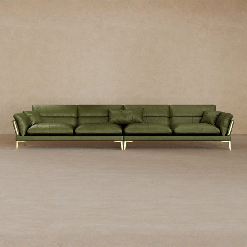 4 Seater-Full Grain Leather-Olive