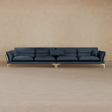 4 Seater-Top Grain Leather-Navy
