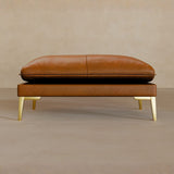 Ottoman-Full Grain Leather-Brandy