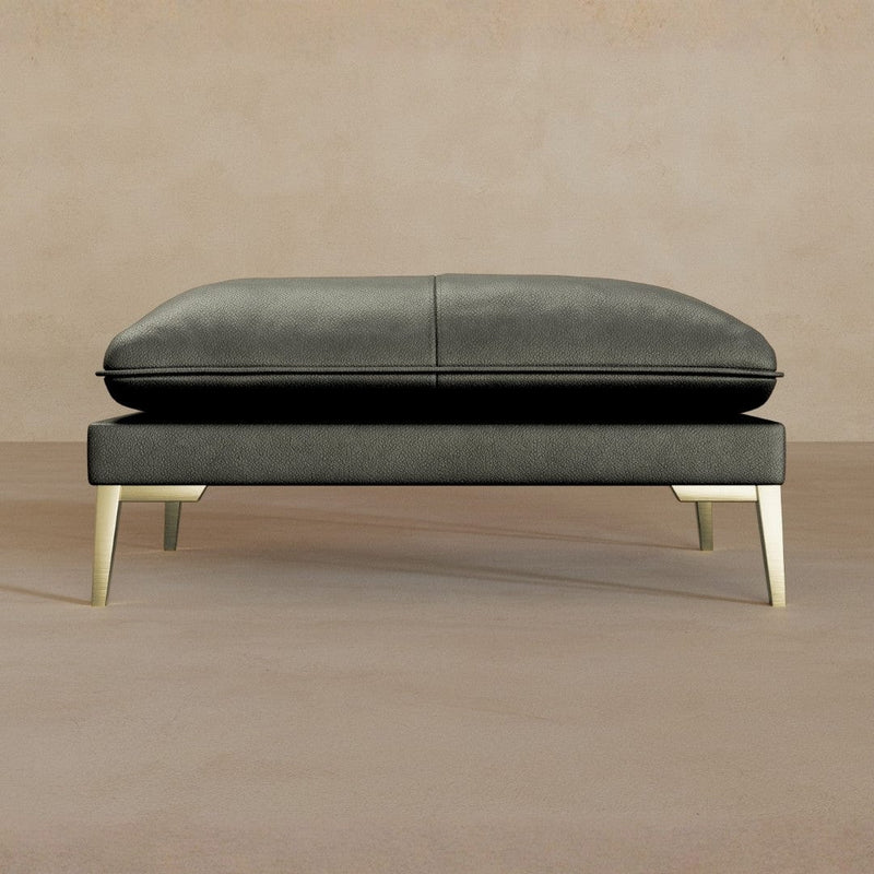Ottoman-Full Grain Leather-Graphite