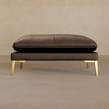 Ottoman-Full Grain Leather-Mink