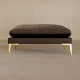 Ottoman-Top Grain Leather-Espresso