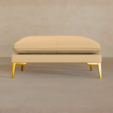 Ottoman-Top Grain Leather-Fawn