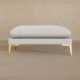 Ottoman-Top Grain Leather-Ivory