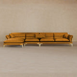 Right Chaise-Full Grain Leather-Camel