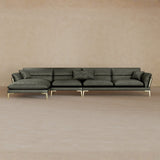 Right Chaise-Full Grain Leather-Graphite