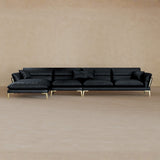 Right Chaise-Full Grain Leather-Ink