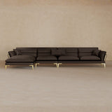 Right Chaise-Full Grain Leather-Mink