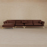 Right Chaise-Full Grain Leather-Oxblood